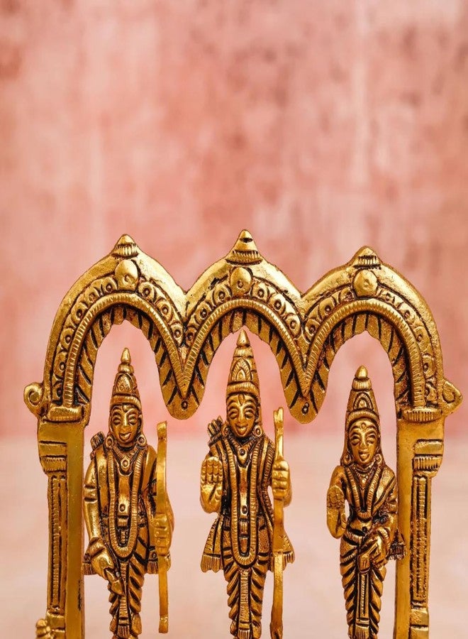 The Advitya Ram Darbar Brass God Idol|Lord Rama Murti with Laxman Sita Hanuman|Festive Decor Diwali Gift Home Decoration Item for Living Room|Pooja Essentials|Diwali Decoration House Warming Gift-5in. - Image 4